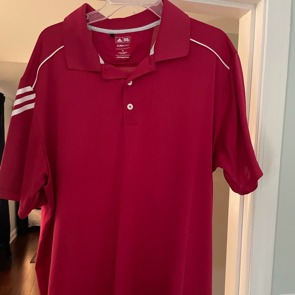 Adidas Climacool Performance Golf Polo Red